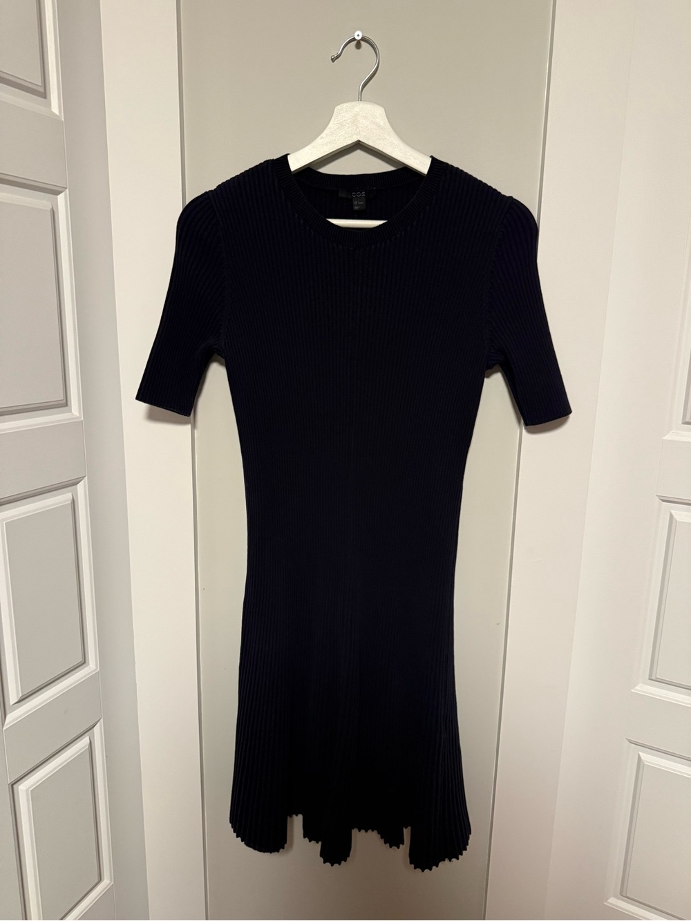 COS Navy Knit Mini Dress
